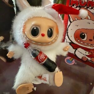 Coca Cola White Plush with Red Santa Hat and more dolls 4 la bubu Hot! Sale !